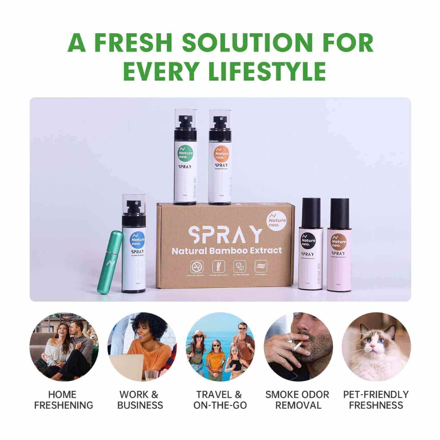 Natural Air Freshener & Odor Eliminator Spray for House - NATURENEO